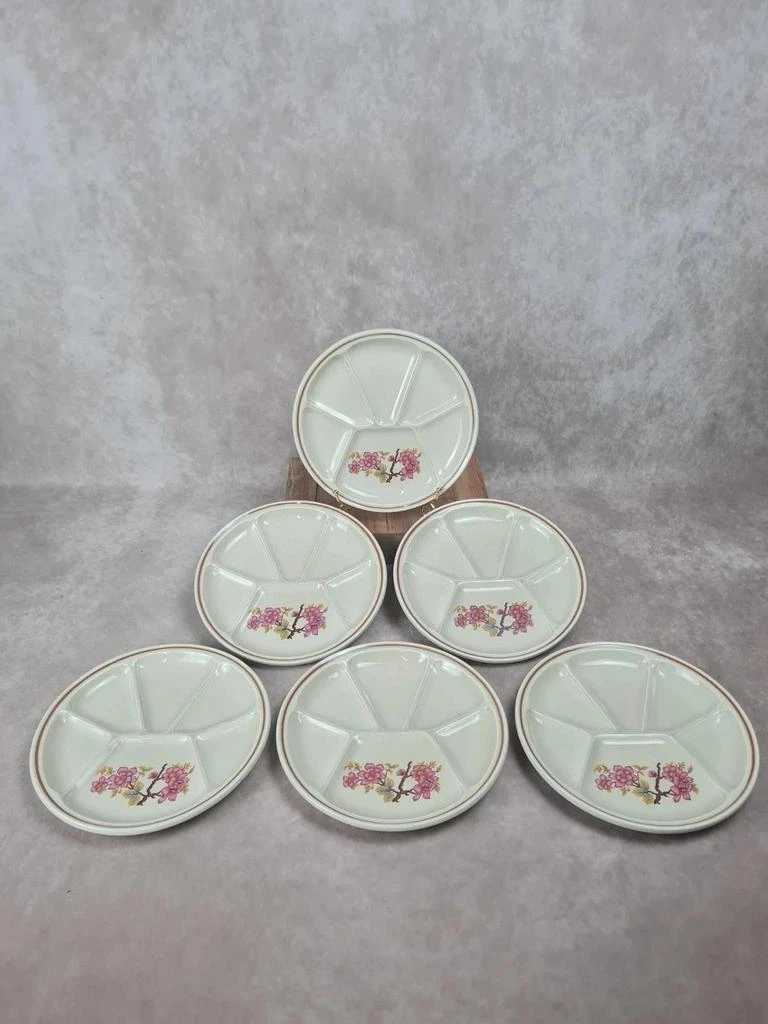 Assiettes compartimentées Gien vintage 🌸 Lot de 6